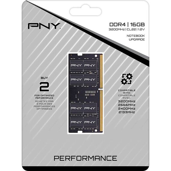 PNY 16GB DDR4 SO-DIMM 3200 CL22 Notebook RAM
