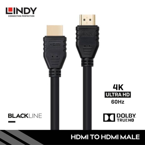 Lindy 36501 0.5 m 4K60 HDMI Cable