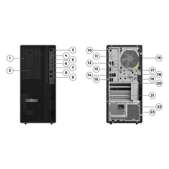 Lenovo ThinkStation P2 Tower Gen 2 64GB, configured as 2 x 32GB RAM Intel Core Ultra 7 270K Plus