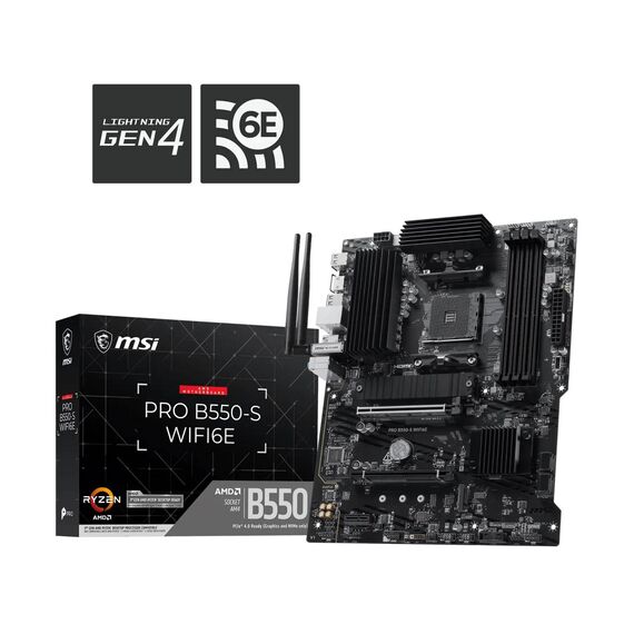 MSI PRO B550-S WIFI6E AM4 ATX Motherboard