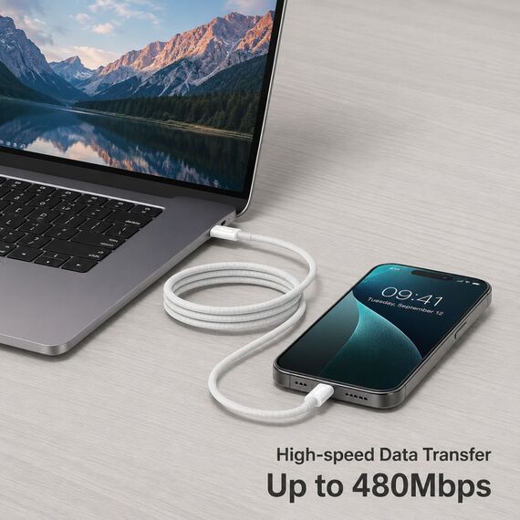 Equip 128842 white 1 m USB-C to USB-C USB 2.0 cable