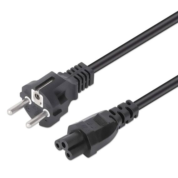 Manhattan EU Power Cable C5 to CEE 7/7, 1m, Black