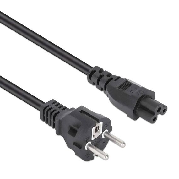 Manhattan EU Power Cable C5 to CEE 7/7, 1m, Black