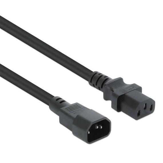Manhattan Power Extension Cable C13 Female to C14 Male, 5m, Black