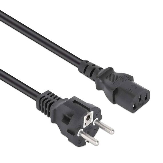Manhattan EU Power Cable C13 to CEE 7/7, 3m, Black