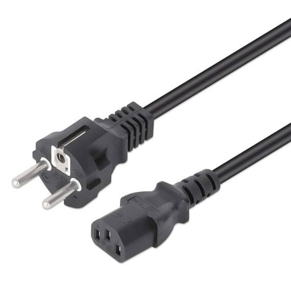 Manhattan EU Power Cable C13 to CEE 7/7, 5m, Black