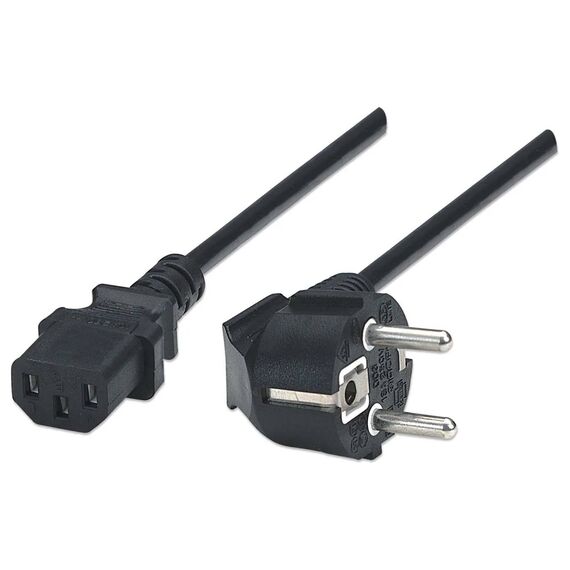Manhattan Schuko to C13 Power Cord 1.8 m Black
