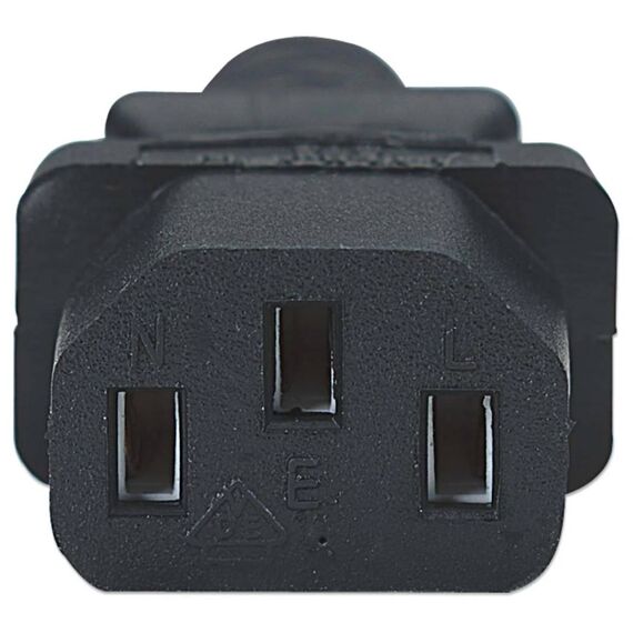 Manhattan Schuko to C13 Power Cord 1.8 m Black