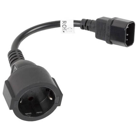 Lanberg C14 to Schuko Socket UPS Adapter 20 cm