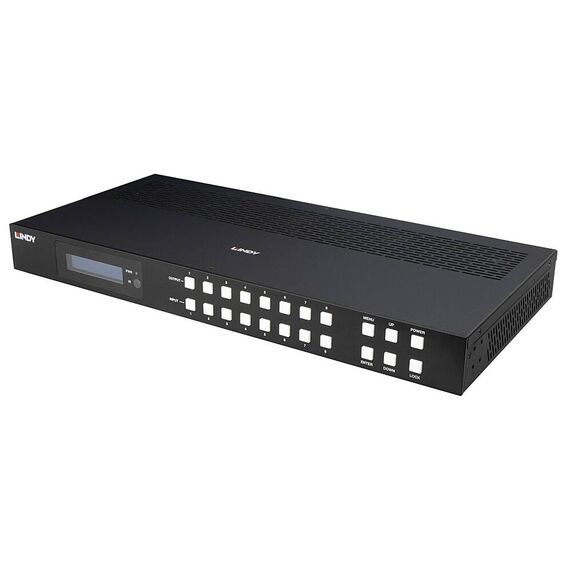Lindy 38435 8×8 HDMI 2.1 Matrix Switch, 8K60, 48 Gbps, ARC, Black