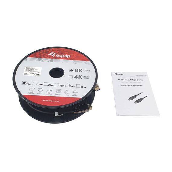 Equip 119443 active optical DisplayPort cable 30 m Black