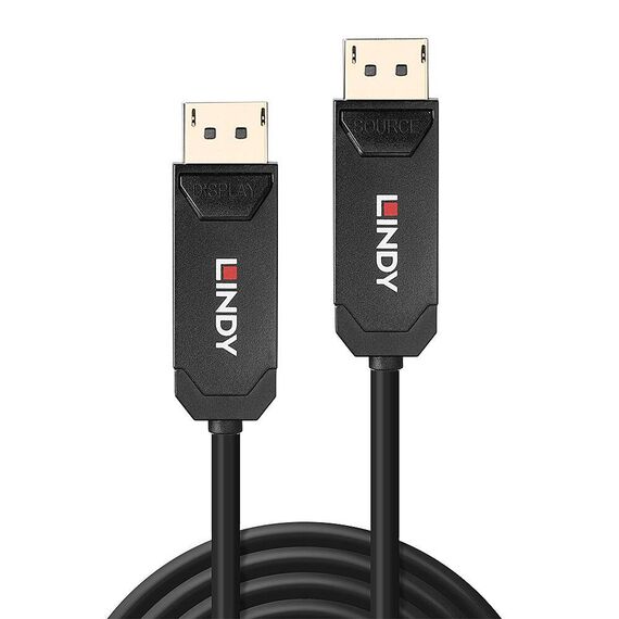 Lindy 38520 UHBR10 hybrid optical DisplayPort cable 10 m Black