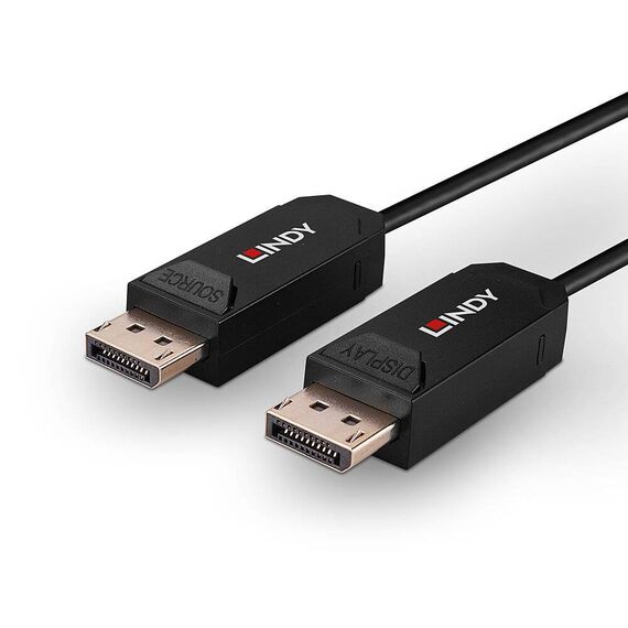 Lindy 38520 UHBR10 hybrid optical DisplayPort cable 10 m Black