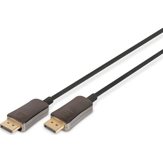 DIGITUS AK-340107-200-S DisplayPort 1.4 Active Hybrid Optical Cable, 20 m, 8K60, Black