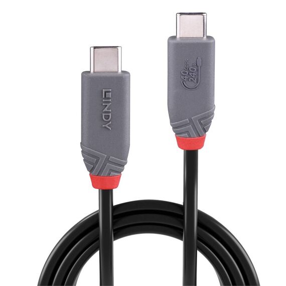 Lindy 36958 black 2 m Anthra Line USB4 USB-C cable