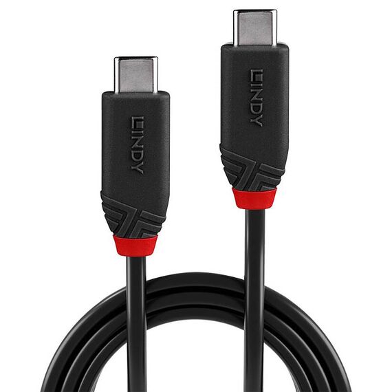 Lindy 37002 black 2 m Black Line USB4 USB-C cable
