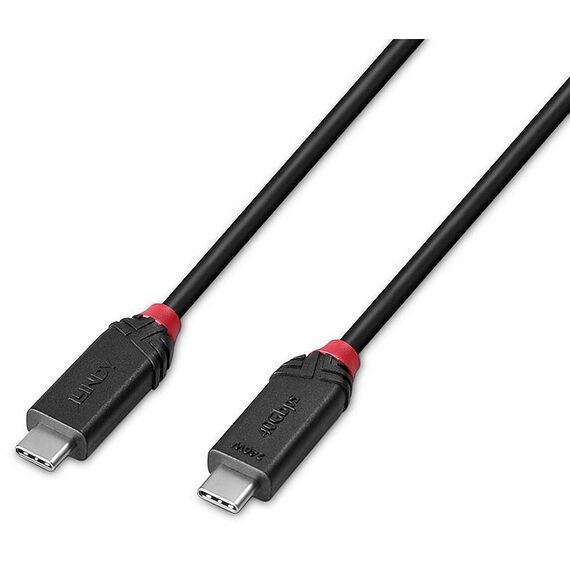 Lindy 37002 black 2 m Black Line USB4 USB-C cable