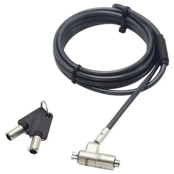 DICOTA D31886 silver Nano Lock Ultra Slim keyed security cable 2 m