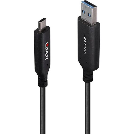 Lindy 10m USB 3.2 Gen 1 Typ A an C Hybridkabel - 10 m | 43395