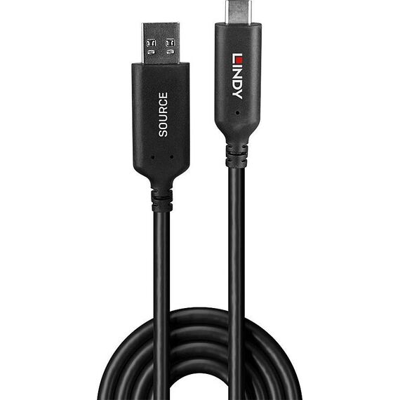 Lindy 10m USB 3.2 Gen 1 Typ A an C Hybridkabel - 10 m | 43395