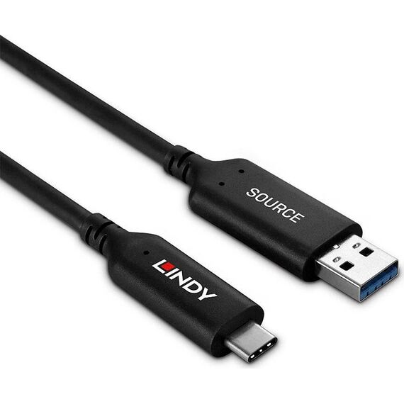 Lindy 10m USB 3.2 Gen 1 Typ A an C Hybridkabel - 10 m | 43395