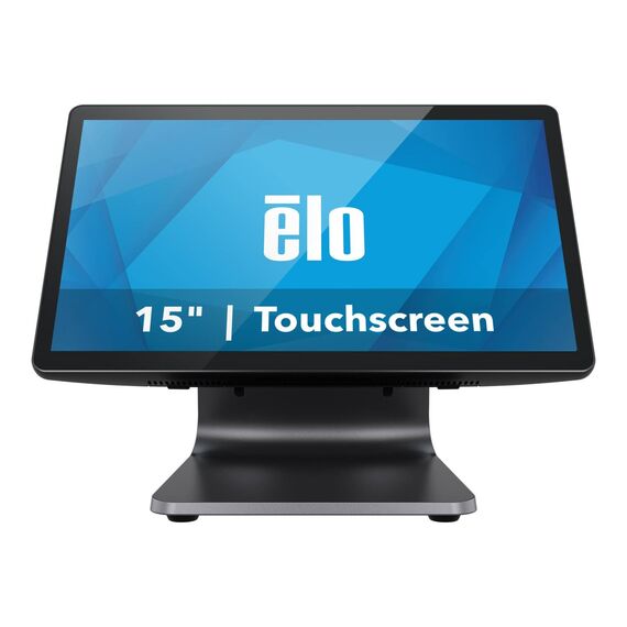 Elo E-Series 3 E850312 15.6-inch FHD Touch POS Computer, Intel N97, 8 GB DDR5, 128 GB NVMe, No OS, Gigabit Ethernet, Stand, Black