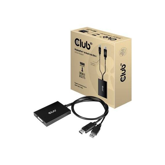Club 3D CAC-1010 DisplayPort to Dual-Link DVI-D Active Adapter, HDCP ON, 60 cm