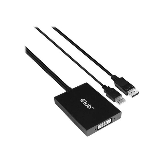 Club 3D CAC-1010-A DisplayPort to Dual-Link DVI-D Active Adapter, HDCP OFF, 60 cm