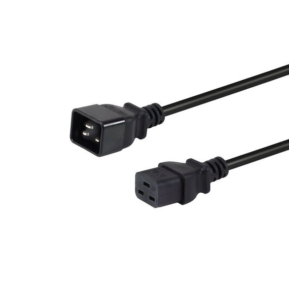 Equip 112130 black C20 to C19 power cable 1.8 m