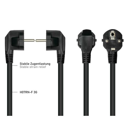 Kabelmeister SK0151-S010 10 A, 3G1.5, Black power connection