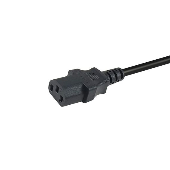 Equip 112111 black Schuko CEE 7/7 (180°) to C13 power cable 3 m