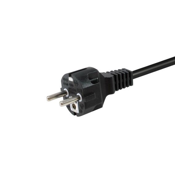 Equip 112111 black Schuko CEE 7/7 (180°) to C13 power cable 3 m
