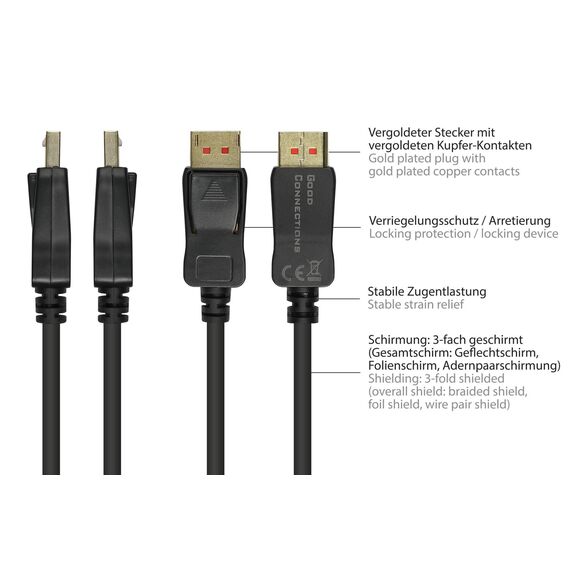 Good Connections 4814-005S DisplayPort cable 0.5 m Black