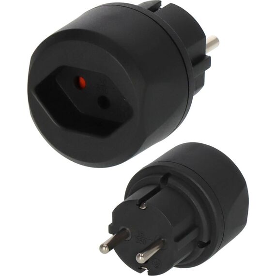 Brennenstuhl 1508480 Black Swiss Type J T13 to E/F Adapter