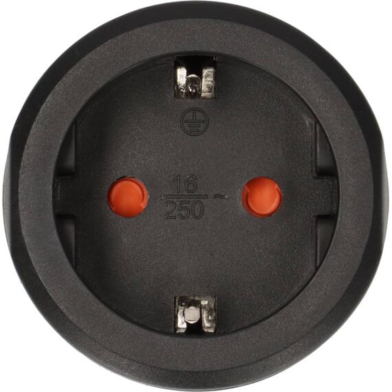 Brennenstuhl 1508470 Black Type F to Italian Type L Travel Adapter