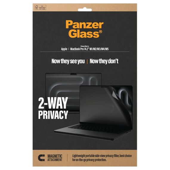 PanzerGlass Magnetic Privacy Film MacBook Pro 14.2-inch