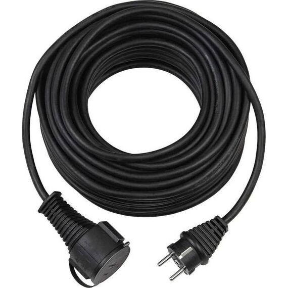 Brennenstuhl 1161420 Black 5m Rubber Earthed Extension Cable IP44