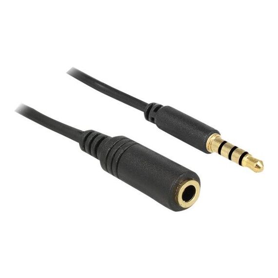 DeLOCK 84666 CTIA 4-Pin Headset Extension Cable, 1m, Black