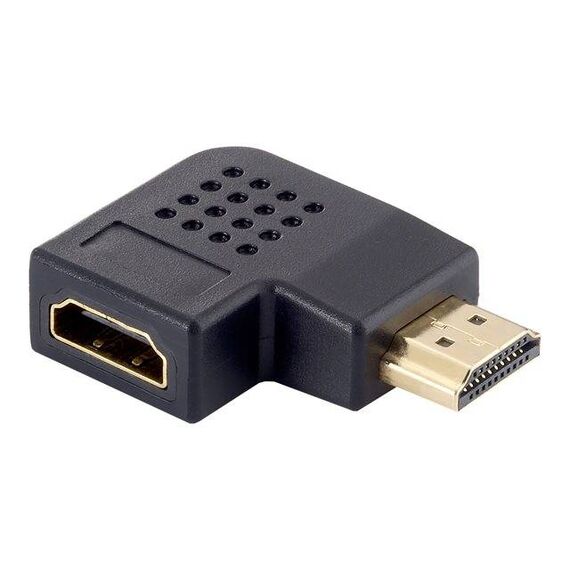 Equip 118910 90-Degree HDMI Male to Female Adapter, Black