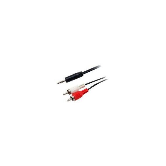 Equip 14709207 2.5m 3.5mm to Dual RCA Stereo Audio Cable, Black