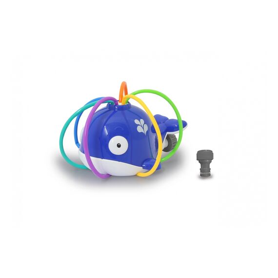 JAMARA McFizz Whale Garden Water Sprinkler Toy, Blue, Hose Adapter, Ages 3+