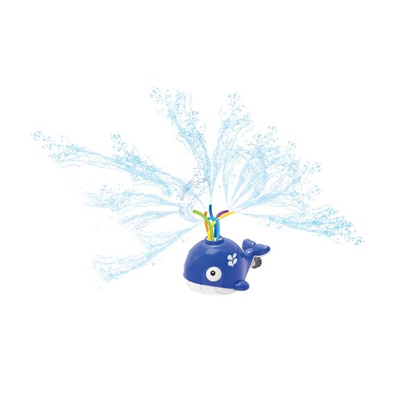 JAMARA McFizz Whale Garden Water Sprinkler Toy, Blue, Hose Adapter, Ages 3+