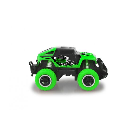 JAMARA Runny One RC Buggy, 1:43, Green, 27MHz, Underbody Lights, Ages 4+