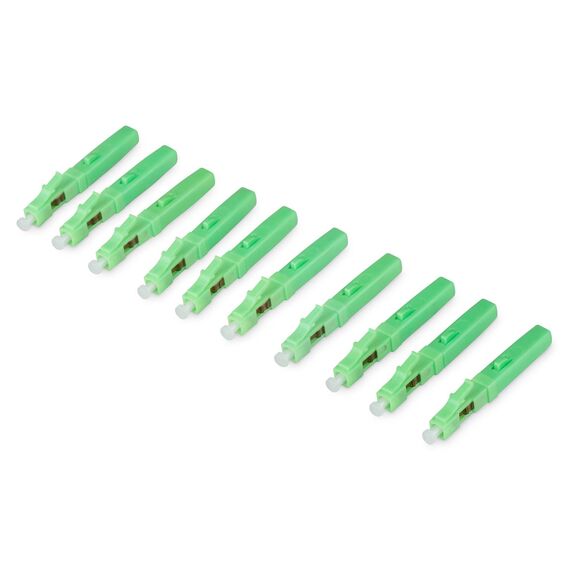 DIGITUS LC/APC Fiber Fast Connector SM, Pack of 10