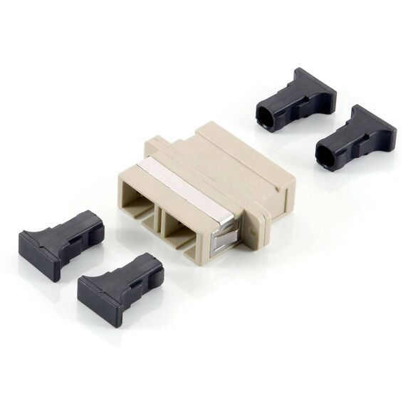 Equip SC Duplex Fiber Coupler OM1/OM2 Beige 12-Pack