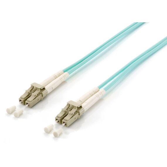 Equip LC-LC Fiber Patch Cable OM3 Duplex 3m Aqua