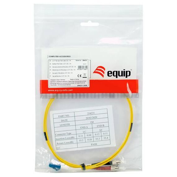 equip LC-ST OS2 Fibre Patch Cable 15m