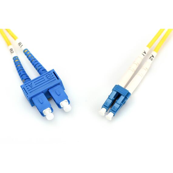 Digitus OS2 LC to SC Duplex Fibre Patch Cord 5m Yellow