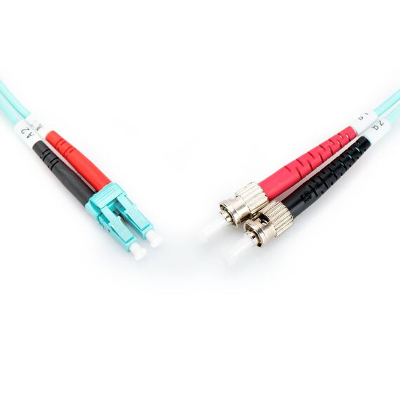 Digitus OM3 LC to ST Duplex Fibre Patch Cord 5m Aqua