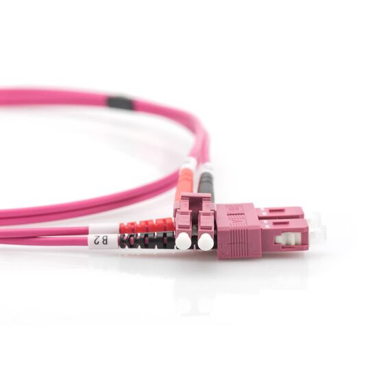 Digitus OM4 LC to SC Duplex Fibre Patch Cord 2m Violet
